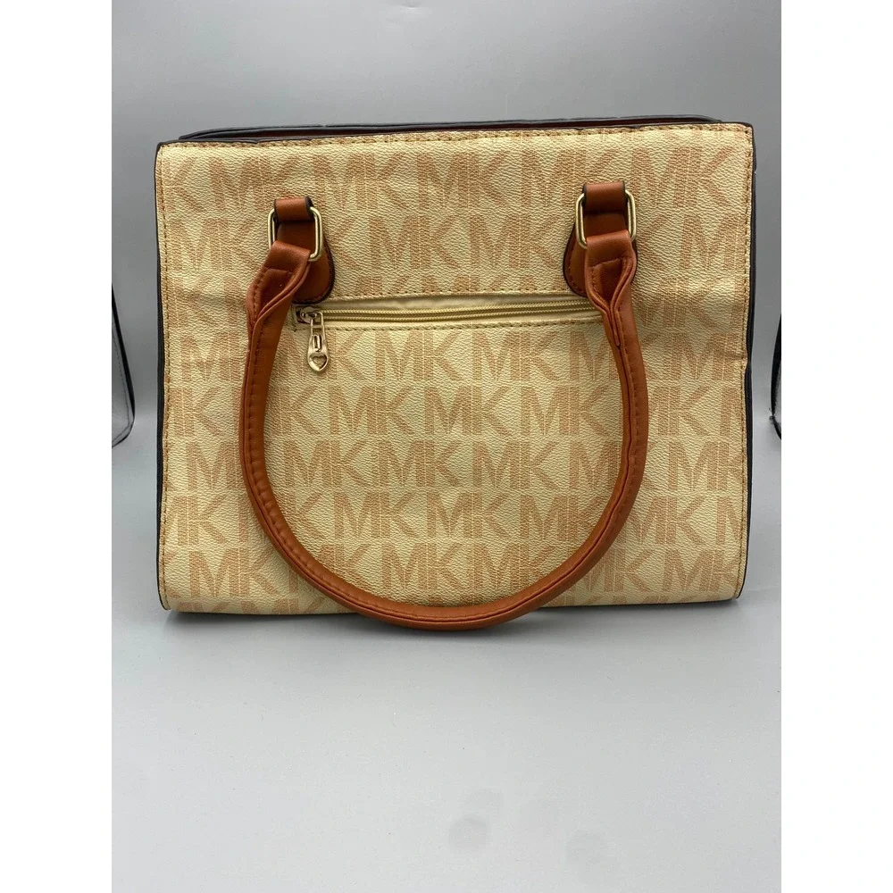 Women's Mary King Monogram Satchel Bag Bow Detail Top Handle Purse‎